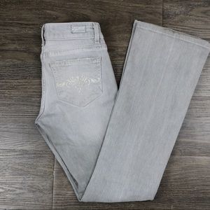 PAIGE Laurel Canyon Grey Wash Embellished Jeans
